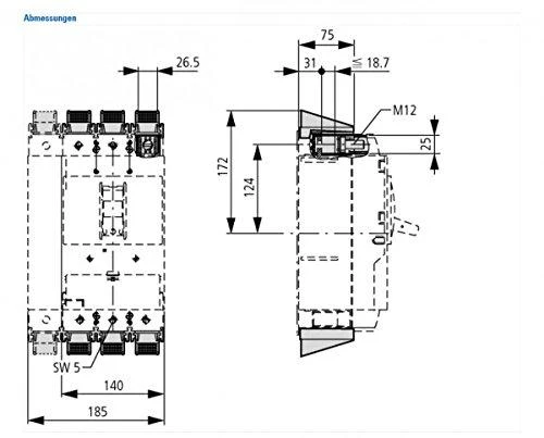 Eaton NZM3-XKC 3P 35-240mm2 260042
