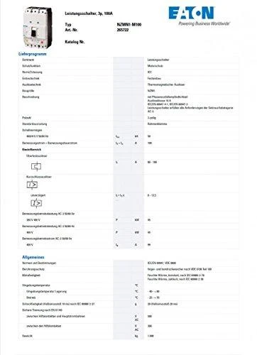 Eaton NZMN1-M100 MAITINIMO JUNGIKLIS 3 GAIČIŲ