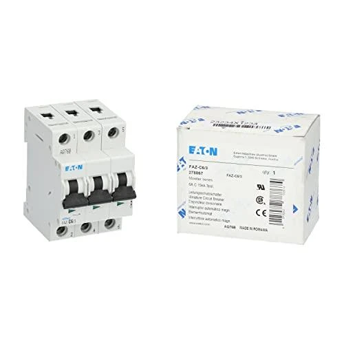 Eaton miniatiūrinis grandinės pertraukiklis FAZ-C6 / 3 3P C 6A 15kA AC - 278867