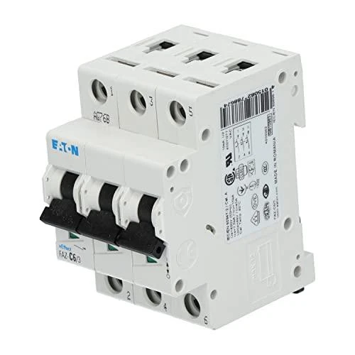 Eaton miniatiūrinis grandinės pertraukiklis FAZ-C6 / 3 3P C 6A 15kA AC - 278867