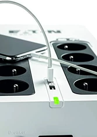 Eaton 3S450D nepertraukiamo maitinimo resursai (UPS) Budėjimo režimas (neprisijungus) 450 VA 270 W 6 AC išvestis(ys / čių)