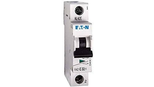 Eaton miniatiūrinis grandinės pertraukiklis FAZ-C32 / 1 1P C 32A 15kA AC - 278564