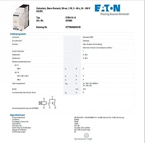 Eaton Time ETR4-51-A - 031884