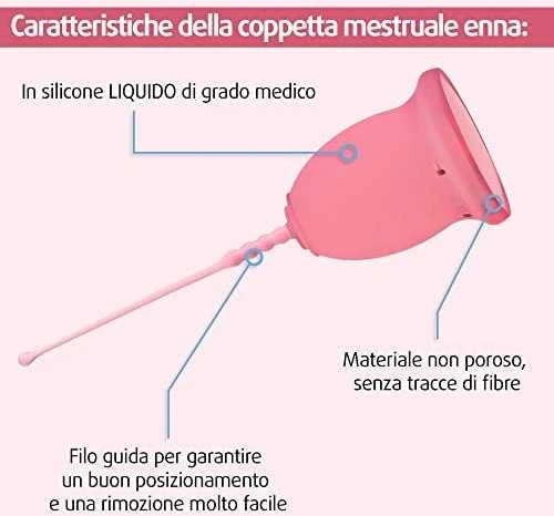 "Enna" ciklo menstruacinė taurė taurė M dydžio 2 taurės sterilizatorius