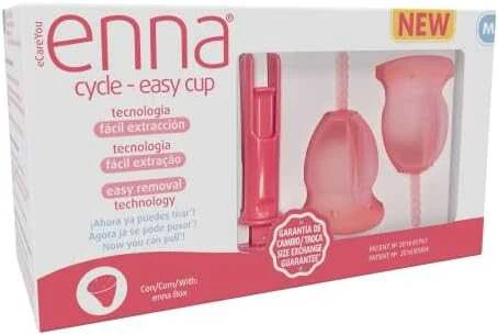 "Enna Cycle 2" mėnesinių taurelės M dydžio + aplikatorius