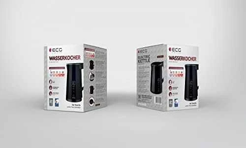 ECG EKG RK 1893 Digitouch Juodas, Dvisienis virdulys su temperatūros kontrole