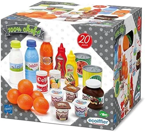 Ecoiffier Žaislinis maisto produktų rinkinys, 20 vnt.