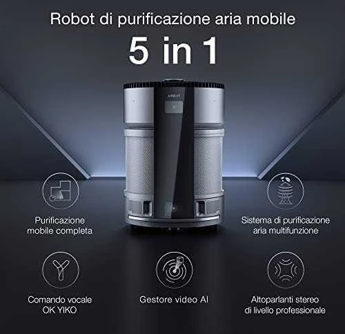 Ecovacs Air AIRBOT Z1 oro drėkintuvas ir valytuvas, Juodas