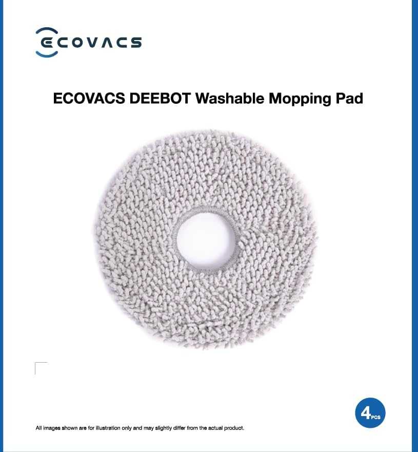 Ecovacs grindų roboto šluostės skirtos X1 OMNI/X1 TURBO/T10 TURBO/ T20 OMNI/X2 OMNI modeliams, 4 vnt.