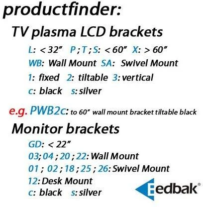 Edbak 42"-60" portretinis sieninis laikiklis. Keliamoji galia 80 kg.