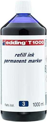 „Edding“ nuolatinio žymeklio rašalas 1000 ml mėlynas (T1000 / 003 / N ED)