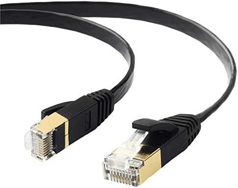 EDIMAX CAT8 U-FTP AWG26 plikas varis Flat Patch laidas 5M Juodas