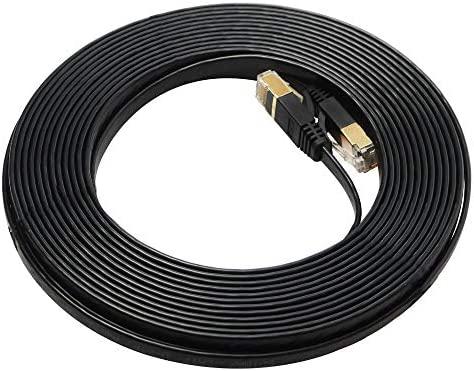 EDIMAX CAT8 U-FTP AWG26 plikas varis Flat Patch laidas 5M Juodas