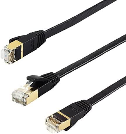 EDIMAX CAT8 U-FTP AWG26 plikas varis Flat Patch laidas 5M Juodas