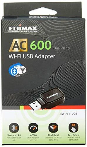 Edimax AC600 Dual-Band Wi-Fi USB Adapteris 2.4GHz/5GHz, Antenos tipas Vidinis, USB jungtys kiekis 1