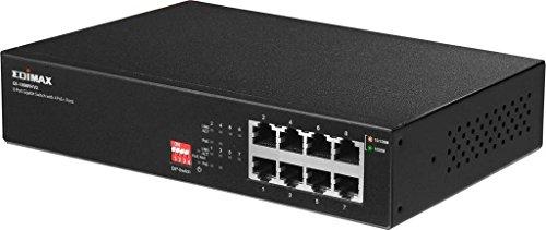 Šakotuvas Edimax Switch GS-1008P V2 Nevaldomas, Montuojamas ant stovo, 1 Gbps (RJ-45) jungtys kiekis 8, PoE+ jungtys kiekis 8, Maitinimo tipas Vienvietis