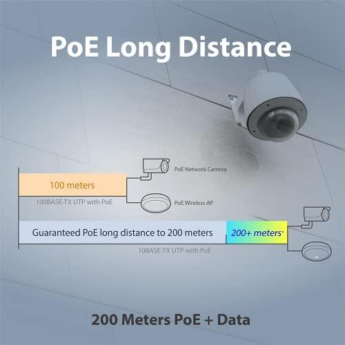 Šakotuvas EDIMAX 24 prievadų gigabito PoE tolimojo ryšio 10 GbE uplink komutatorius