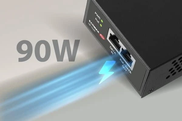 Šakotuvas EDIMAX Gigabit PoE skirstytuvas IEEE 802.3bt Gigabit 90W PoE++ purkštukas