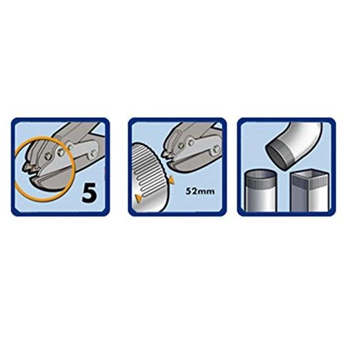 Edma Svertinės gofravimo replės, 5 geležtės, Inox max 0,8mm, gylis 52 mm.