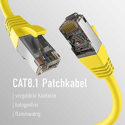 Efb Elektronik Atsisiųskite M-Cab CAT8.1 Geltonas 2M PATCH CORD/RJ45 S/FTP LSZH 40GBIT