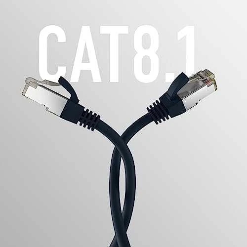 Efb Elektronik M-Cab CAT8.1 Juodas 1M PATCH CORD/RJ45 S/FTP LSZH 40GBIT CU LAN