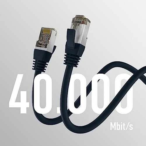 Efb Elektronik M-Cab CAT8.1 Juodas 1M PATCH CORD/RJ45 S/FTP LSZH 40GBIT CU LAN