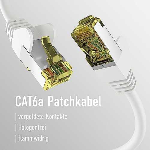 Efb Elektronik M-Cab CAT6A Baltas 1.5M PATCH CORD/RJ45 S/FTP LSZH 10GBIT CU LAN