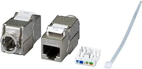 Efb Elektronik EFB EFB Keystone Cat6A/RJ45/10GE Slim, Metall, Werkzeugfrei