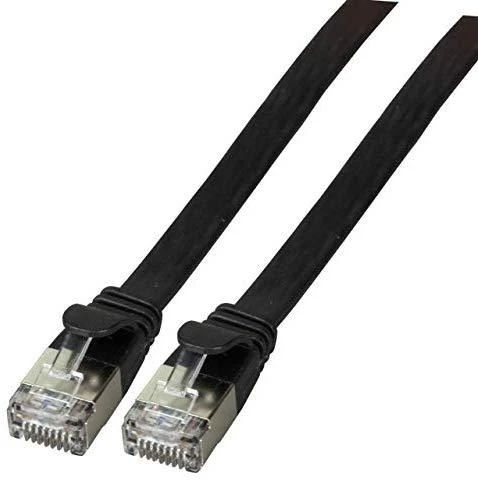 Efb Elektronik EFB Flat RJ45 U/FTP patch cable, kat. 6A, PVC, 0,5 m, juoda (K5545SW.0.5)