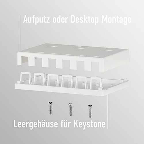 Efb Elektronik EFB EFB Keystone Anschlussbox 6Port Aufputz reinweiss be Modul