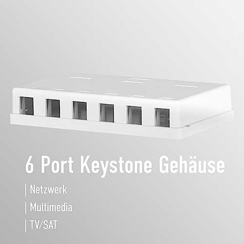 Efb Elektronik EFB EFB Keystone Anschlussbox 6Port Aufputz reinweiss be Modul