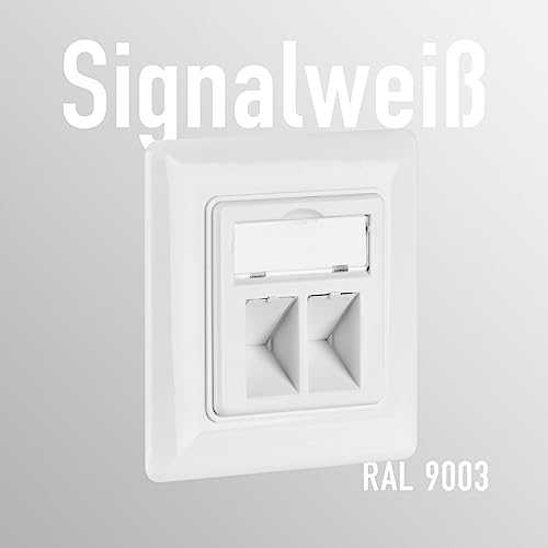 Efb Elektronik EFB EFB tinklo lizdas, 2 krypčių, skirtas „keystone“, baltas RAL 9003, be „keystone“