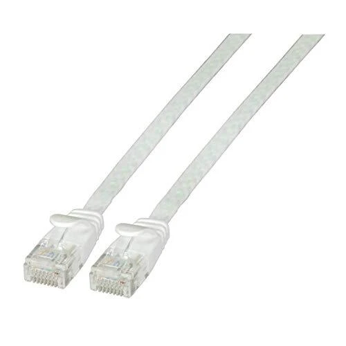 Efb Elektronik EFB plokščias RJ45 U/UTP pataisinis kabelis, kat.6A, PVC, 1,5 m, balta (K8107WS.1.5)