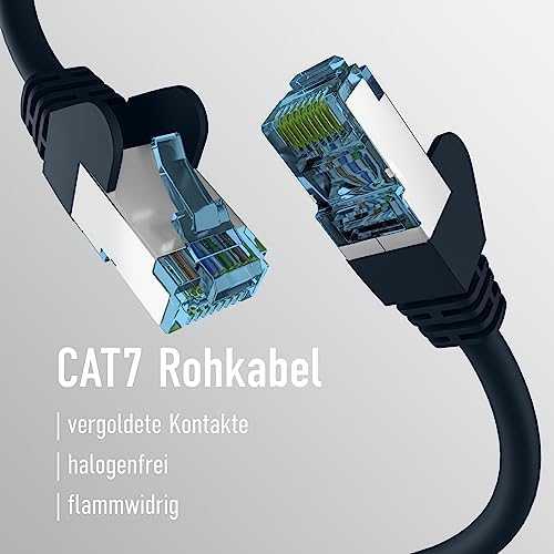 EFB EFB RJ45 jungiamasis kabelis su CAT7 žaliu kabeliu, juodas, 50 m