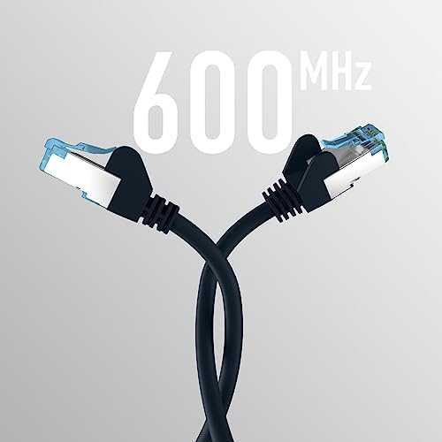 EFB EFB RJ45 jungiamasis kabelis su CAT7 žaliu kabeliu, juodas, 50 m