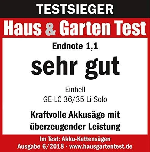 Einhell Akumuliatorinis grandininis pjūklas GE-LC 36/35 Li-be akumuliatoriaus ir kroviklio