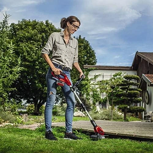 Akumuliatorinė žoliapjovė Einhell GE-CT 18 Li Power X-Change (240mm pjovimo plotis, 20 plastikinių peiliukų, be akumuliatoriaus ir kroviklio)