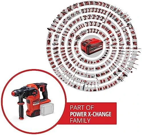 Einhell Herocco perforatorius su Power X-Change sistemos schema