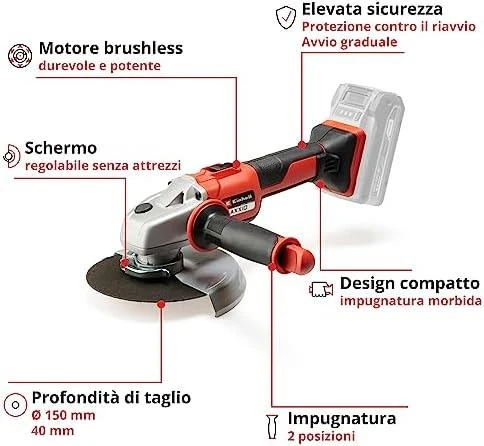 Einhell TE-AG 18/150 LI BL Solo
