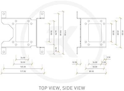 Ek Water Blocks „Ek Vanduo Blocks EK Vanduo Blocks EK-UNI“ siurblio laikiklis (120 mm ventiliatoriui) – vertikalus