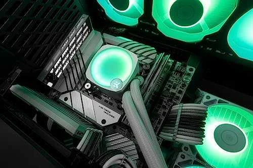 Ek Water Blocks „Ek Vanduo Blocks“ EK Vanduo Blocks EK-Nucleus AIO CR360 Lux D-RGB universalus skysčio aušintuvas – 360 mm, baltos spalvos