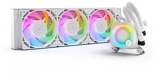 Ek Water Blocks „Ek Vanduo Blocks“ EK Vanduo Blocks EK-Nucleus AIO CR360 Lux D-RGB universalus skysčio aušintuvas – 360 mm, baltos spalvos