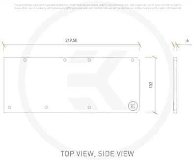 Ek Water Blocks EK vandens blokai EK Vanduo blokai EK-Quantum Vector RX 6700XT galinė plokštė – juodas