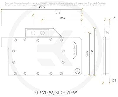 Ek Water Blocks EK Vanduo Blocks EK-Quantum Vector TUF RTX 3070 D-RGB - nikiel + plexi