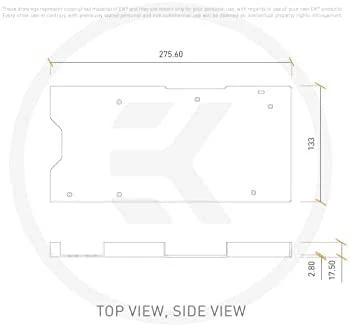 Ek Water Blocks EK Vanduo Blocks EK-Quantum Vector² Trio RTX 3070 Ti - nikiel