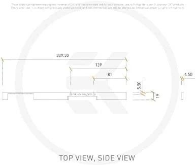 Ek Water Blocks „Ek Vanduo Blocks EK Vanduo Blocks EK-Quantum Vector² Trio RTX 3080/90 ABP“ šoninis dangtelis – nikelis
