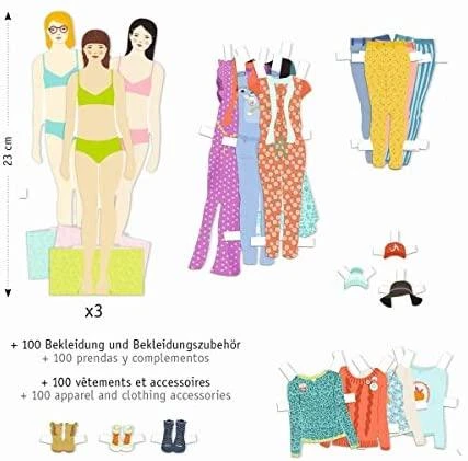 Djeco Popierinių lėlių rinkinys – Didžioji drabužių spinta ( DJ09825 )