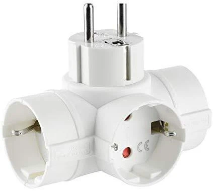 Electraline 3-vietis skirstytuvas el.lizdui baltas