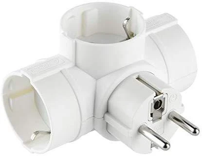 Electraline 3-vietis skirstytuvas el.lizdui baltas