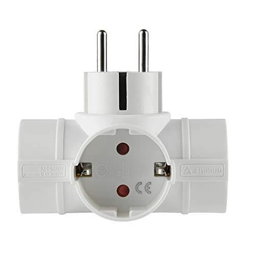 Electraline 3-vietis skirstytuvas el.lizdui baltas